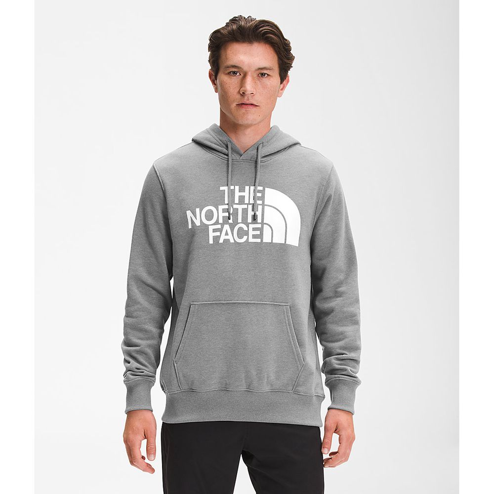 The North Face Hoodie Mens Australia - The North Face Half Dome Pullover Grey / White (DWO-798145)